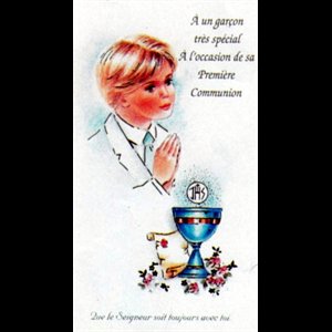 Carte 1ère Communion Garcon 4.25" X 7.25" (11 X 18.4cm) / Un