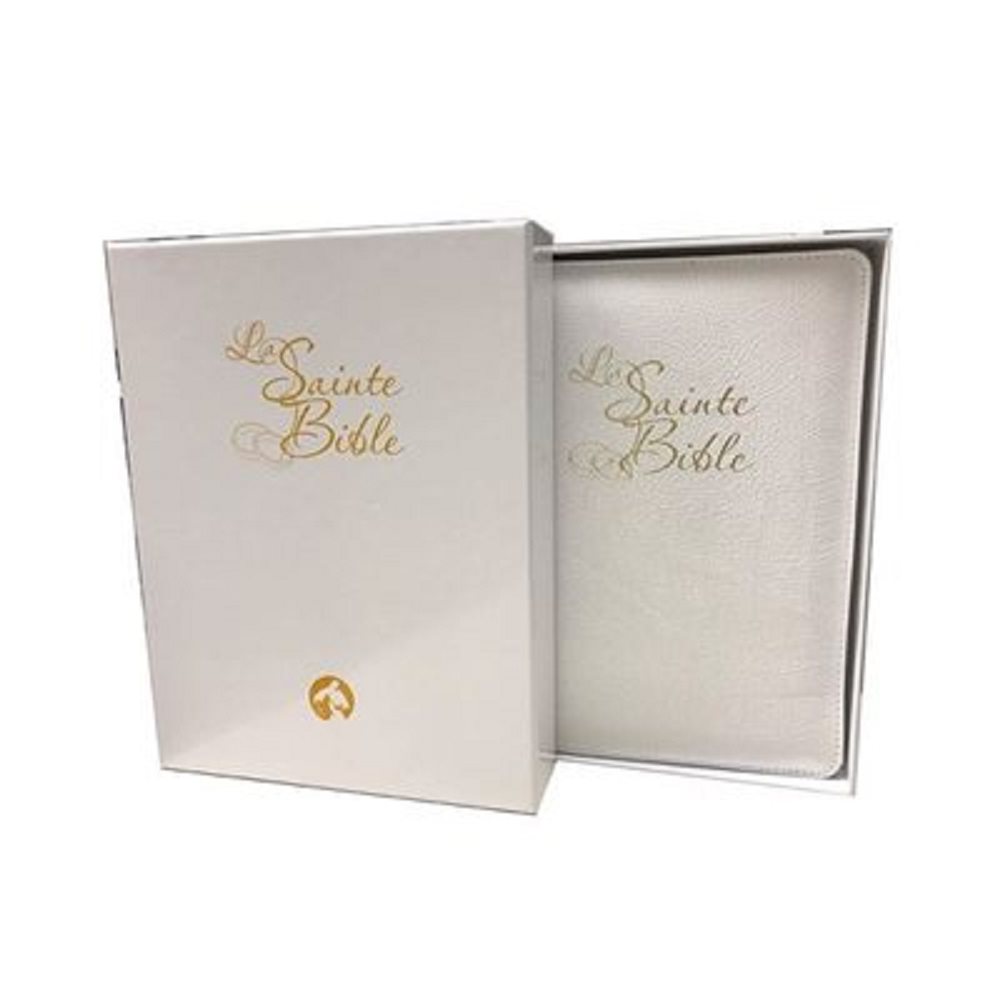 La Sainte Bible: Vinyle marine embossage argent [Book]