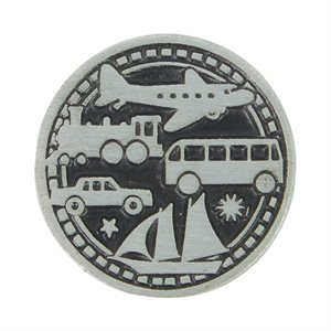 Priere Voyageur Pewter Pocket Token, 1.25", French / ea