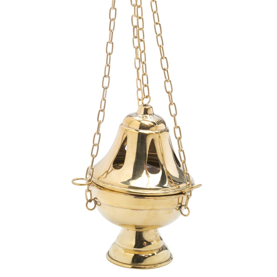 Brass Censer, 7" (17 cm) Ht.