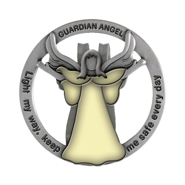 "Guardian Angel" Glowing Visor Clip, 1¾", E