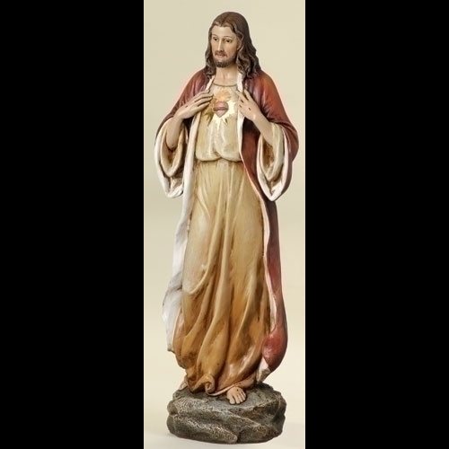 Statue Sacré-Coeur Jésus 14" (35.6 cm) en résine