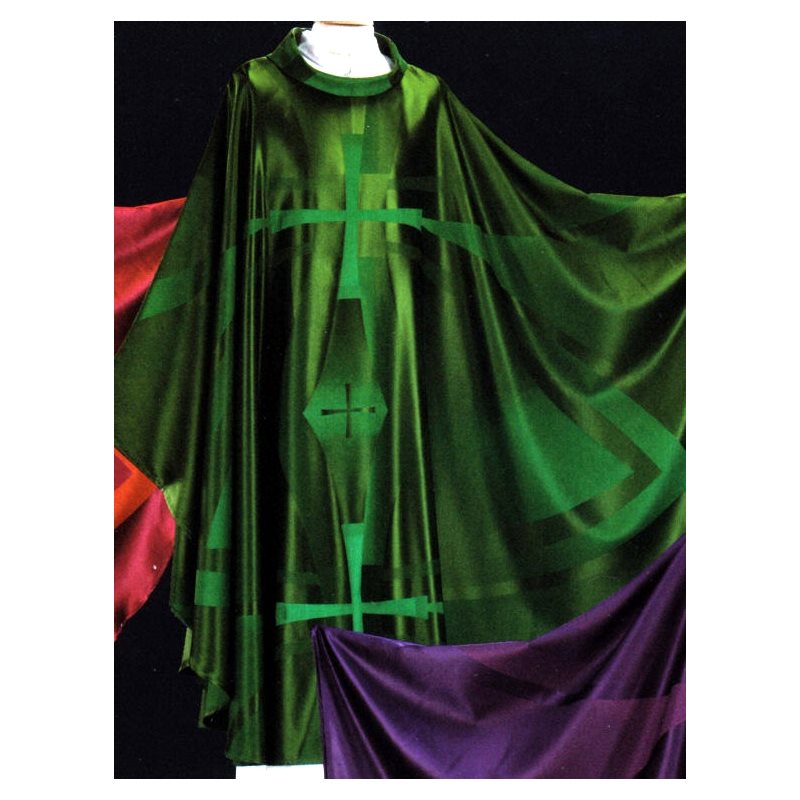 Green Chasuble #65-000521 in Silk / wool