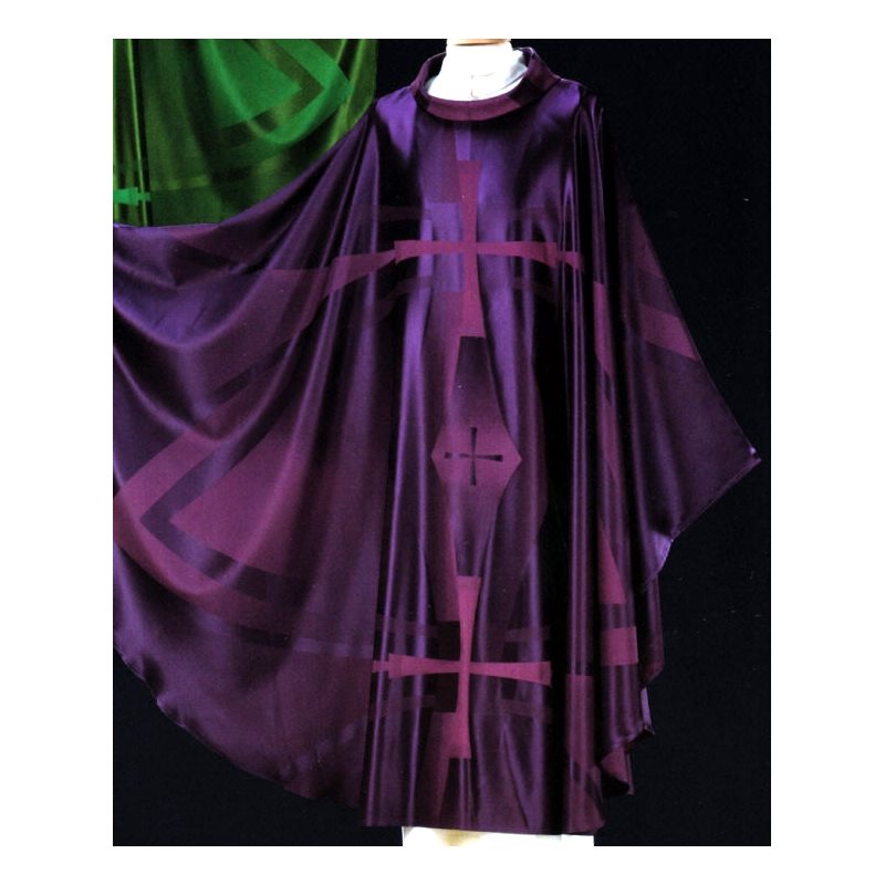 Purple Chasuble #65-000521 in Silk / Wool