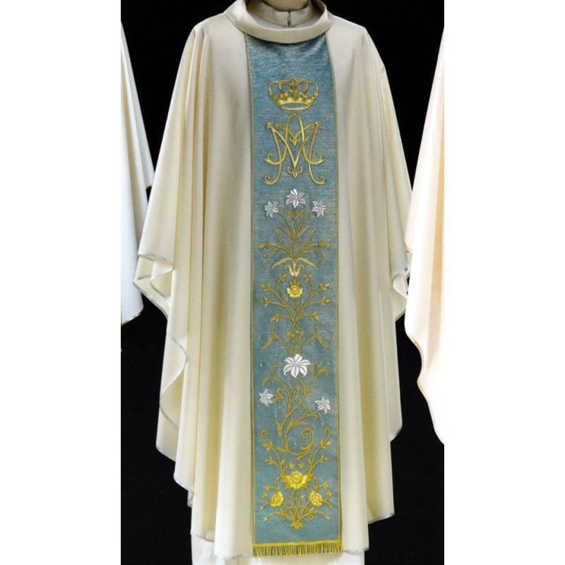 Chasuble #65-00GM16 mariale fait main 100% laine