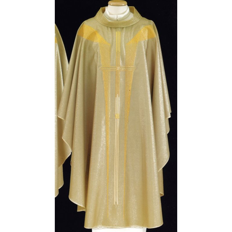 Chasuble #65-038188 or bruni en laine / lurex