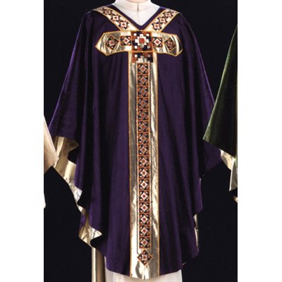 Chasuble #65-039412 violette 100% soie