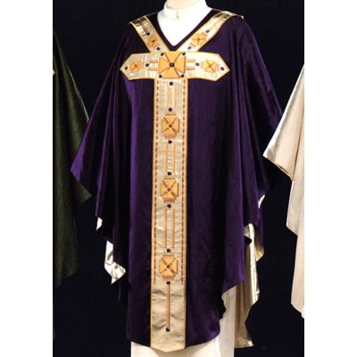 Chasuble #65-039691 violette 100% soie