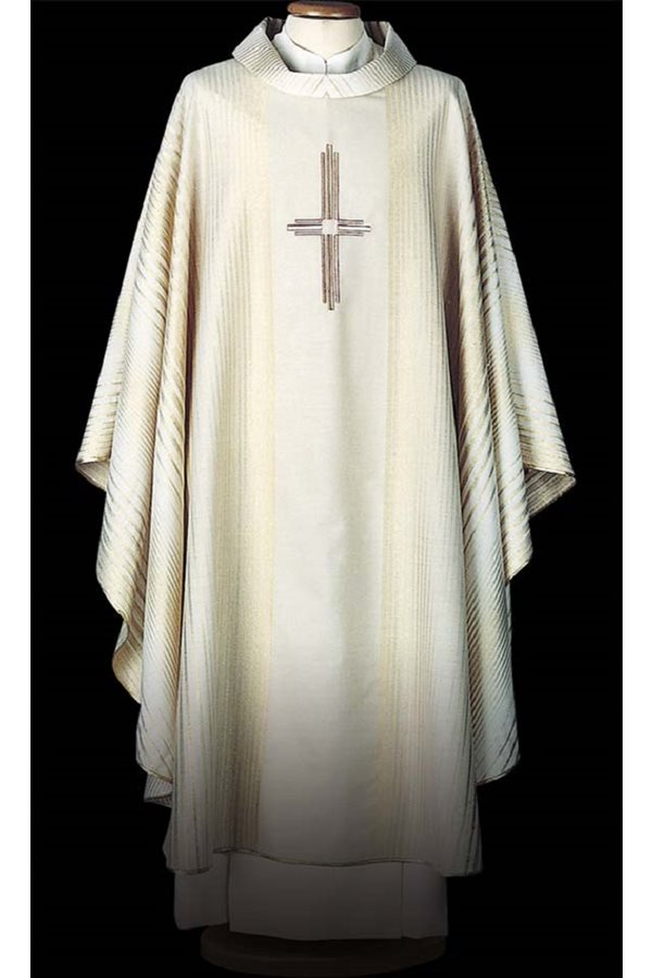 Chasuble Ivoire #65-002003 en laine et lurex