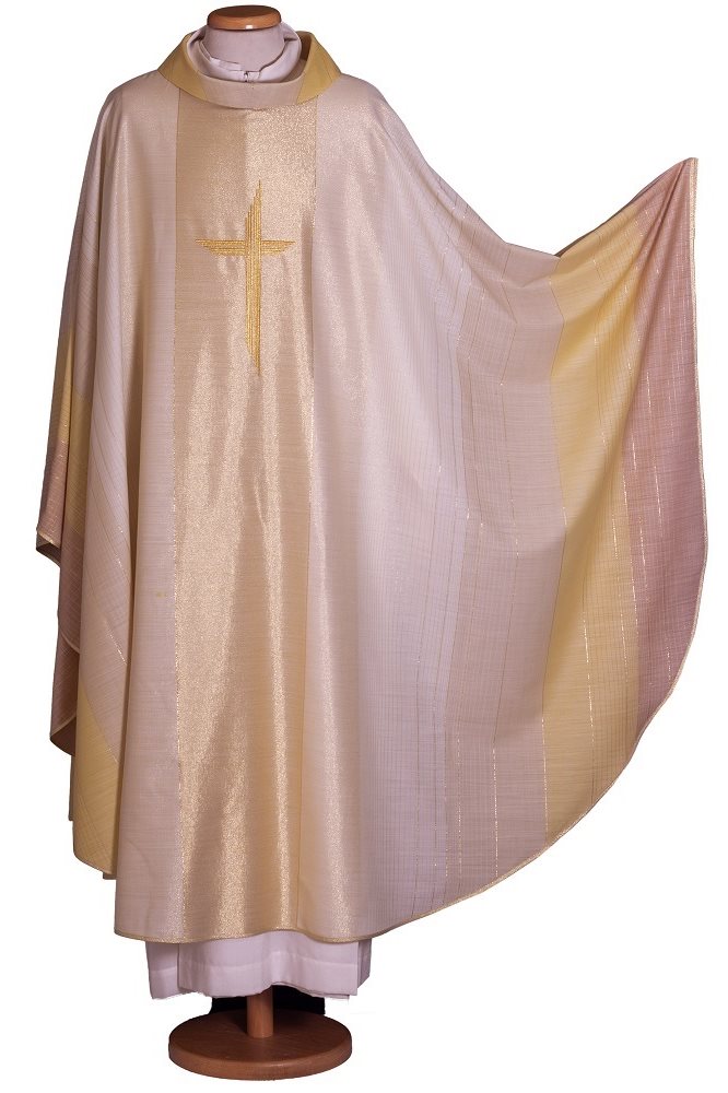 Chasuble Ivoire #65-002007 en laine et lurex