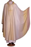 Priest Stole #80-002007 wool / lurex, Ivory