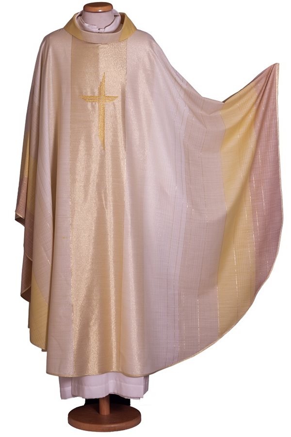 Chasuble Ivoire #65-002007 en laine et lurex