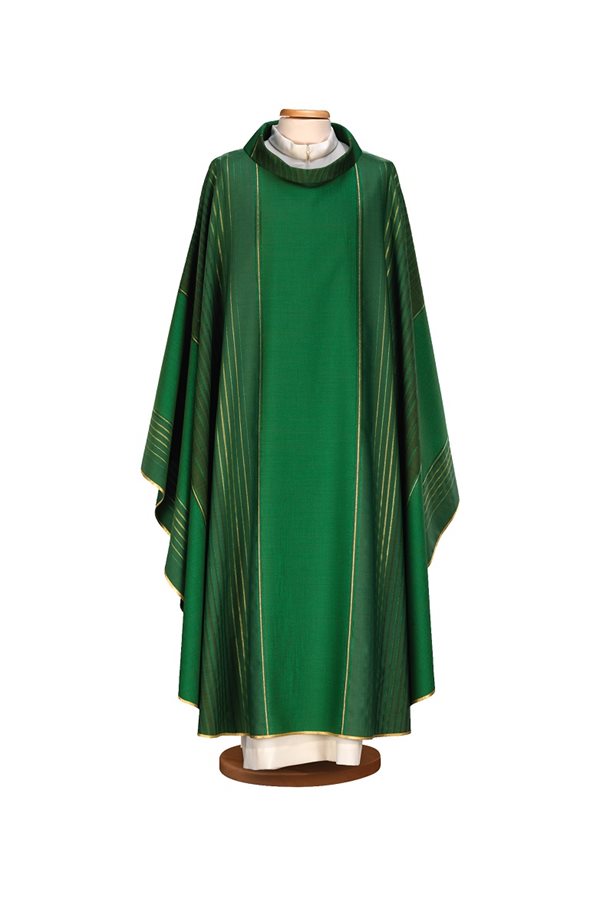 Chasuble Verte #65-002010 en laine et lurex