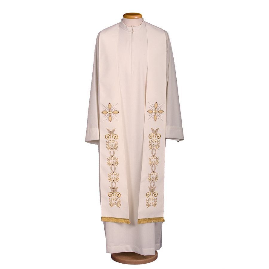 Priest Stole #80-000952 100% Polyester, Off White