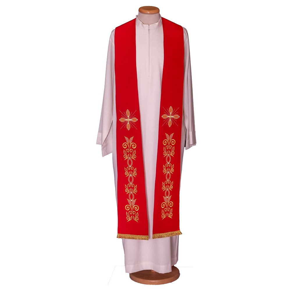 Priest Stole #80-000952 Polyester, Red