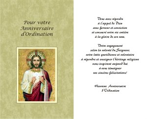 Carte Anniversaire D Ordination Sacerdotale 5 25 X 8 5