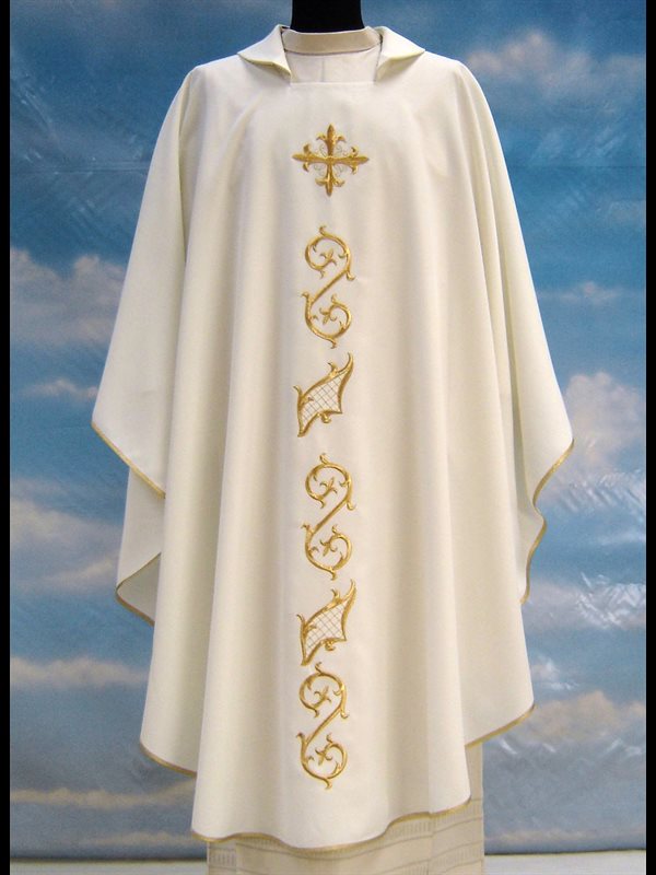 Chasuble et Étole #640 Blanche