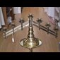 Antique Brass 7 Branches Candleholder, 11.5" (29 cm)