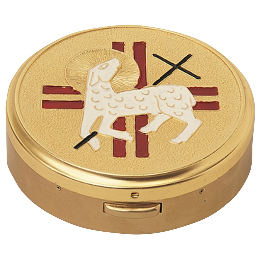 Hospital Pyx (60 host capacity), 3.25'' x 1'' (8.3 x 2.5 cm)