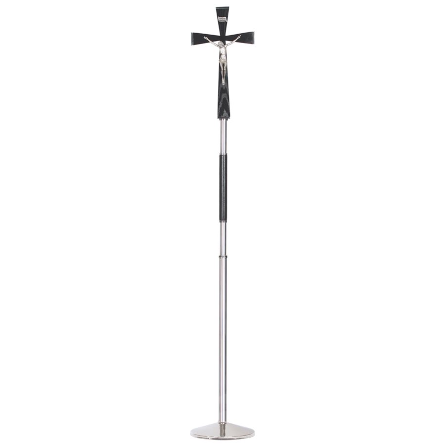 Processional Crucifix 2 tones 79'' Ht. x 12'' base