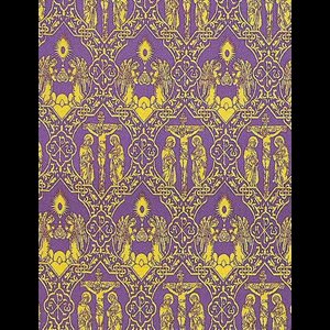 Rayon Textile CRUCIFIXION 56" (142 cm) Width / yard