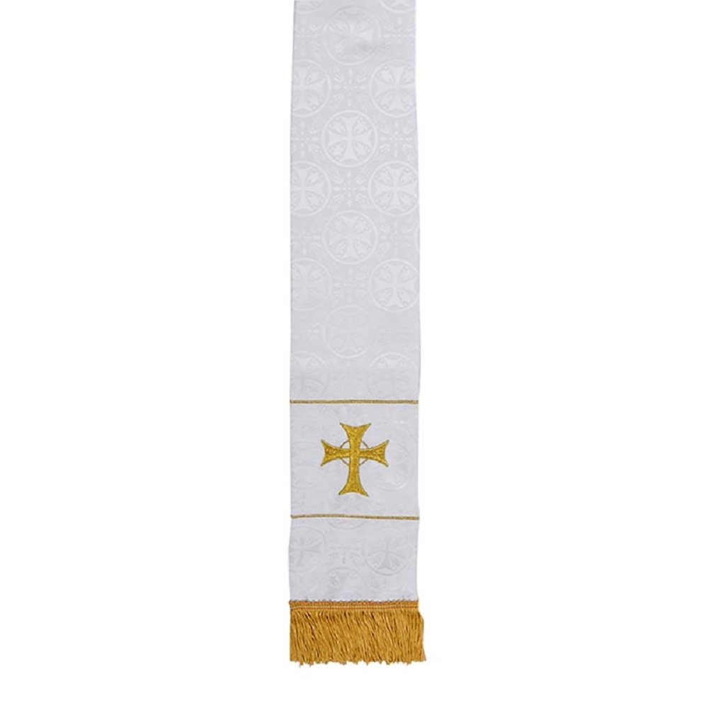 Maltese Jacquard Bookmark: White