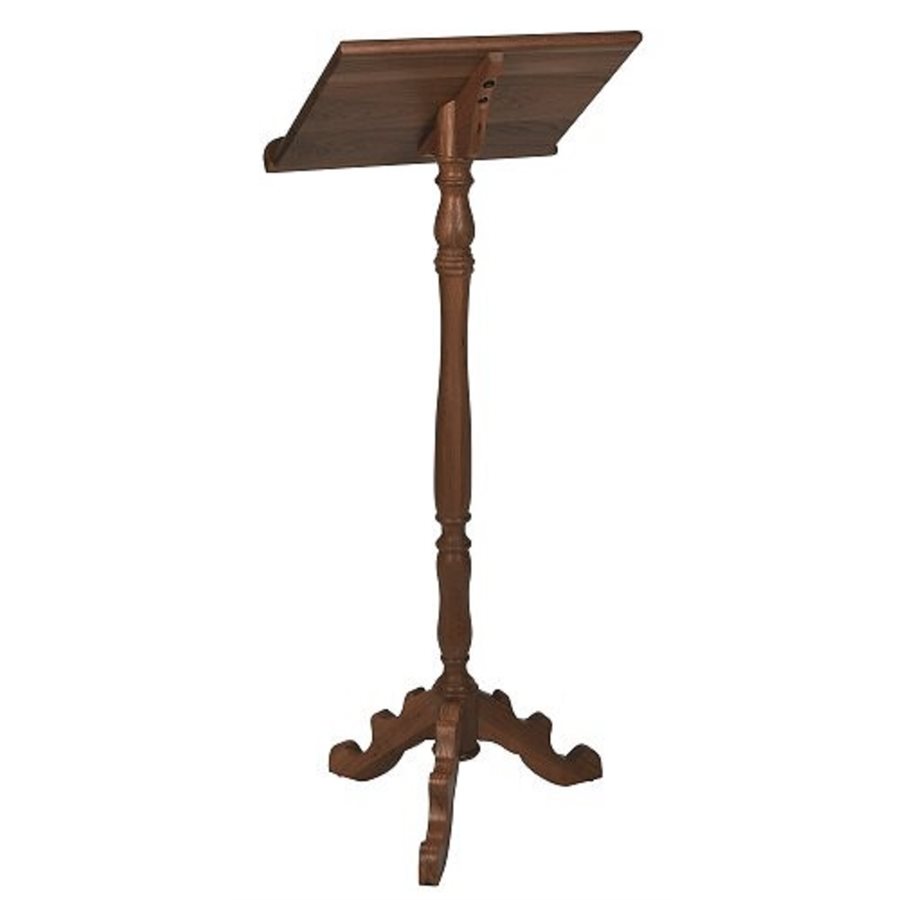 Wood Lectern, Maple Hardwood, Walnut Stain